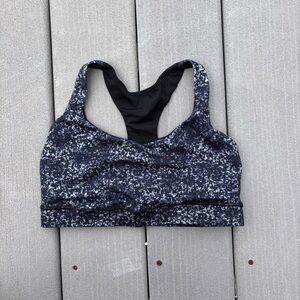 Lululemon Black Patterned Sports Bra